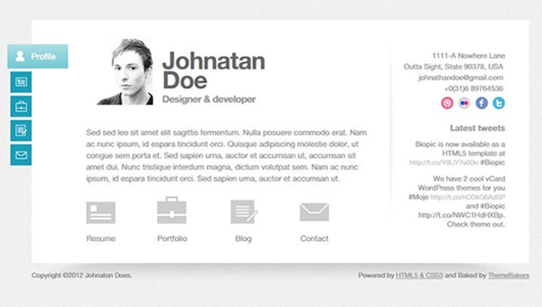 Cv Html Template Free from images.template.net