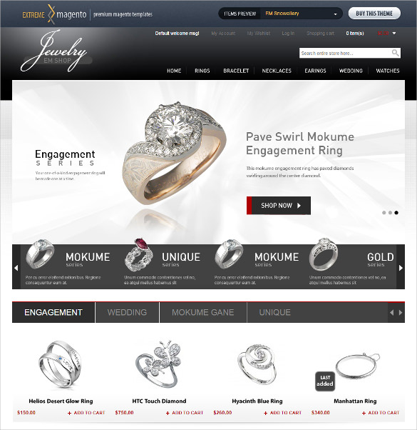 fashion jewelery store theme