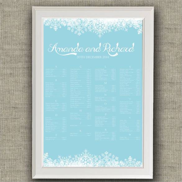 Wedding Seating Chart Template - 34+ Examples in PDF, Word, PSD, Excel