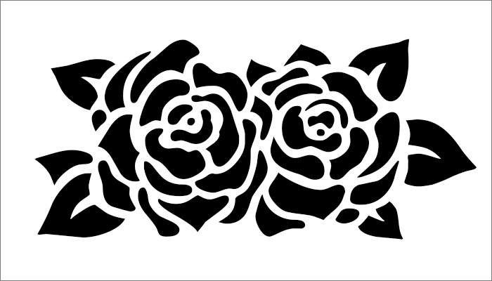 printable rose stencils