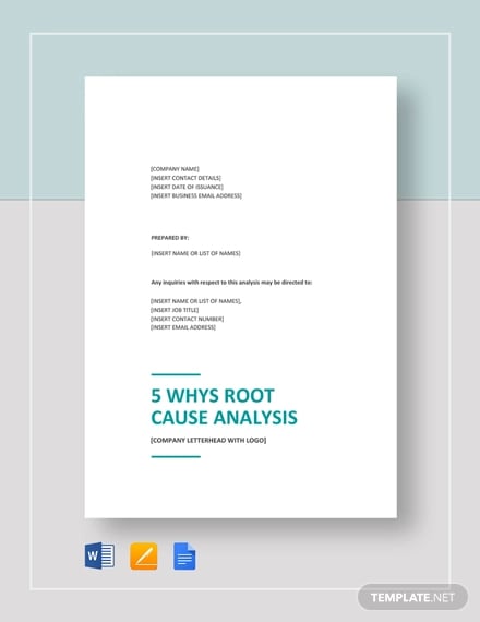 whys root cause analysis template