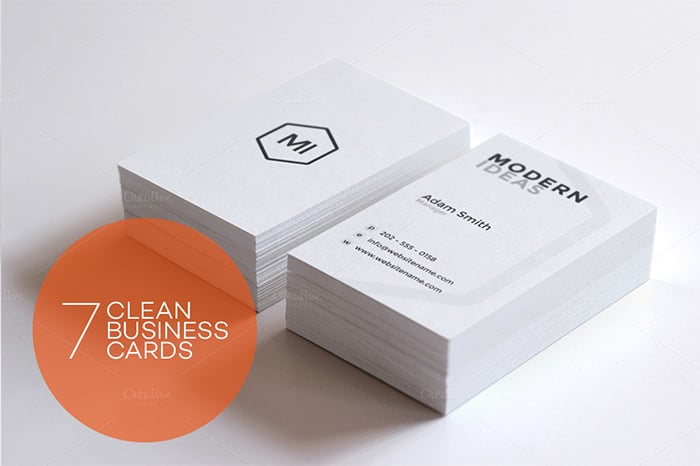 clean minimal business cards