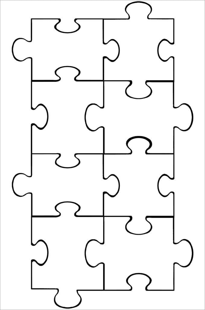 8-piece-puzzle-template