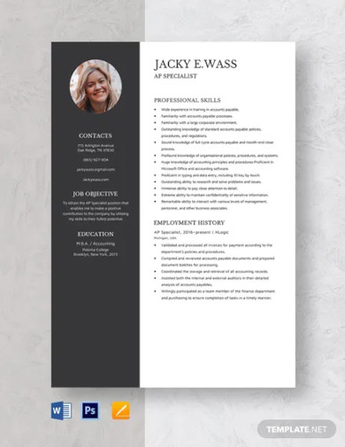 ap specialist resume template