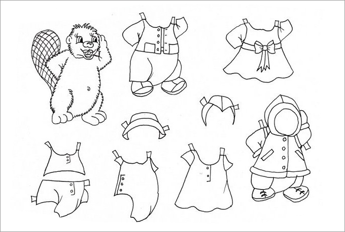 27+ Paper Doll Templates, Crafts & Coloring Pages