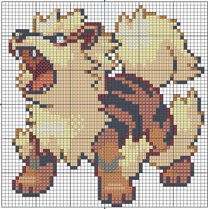 pokemon pixel art templates grid