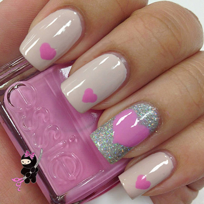 awesome pink nail art design