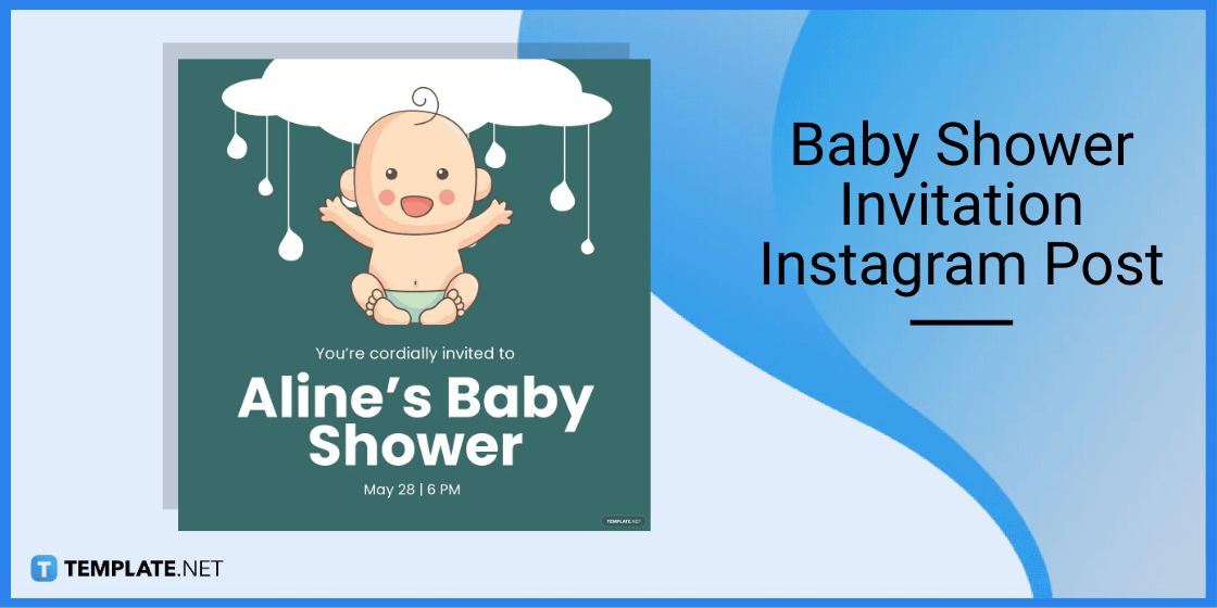 baby shower invitation instagram post template
