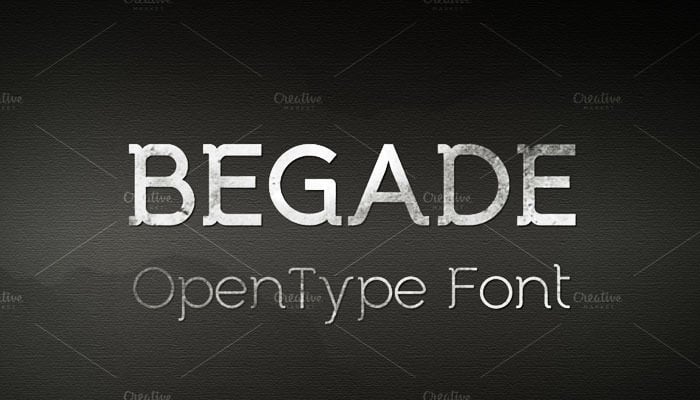 begade opentype font