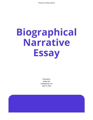 biographical narrative essay template