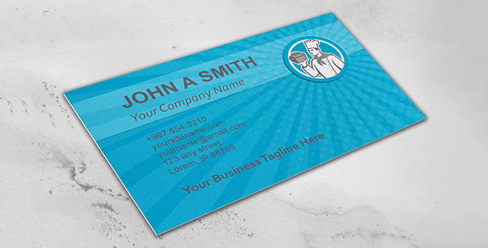 business card template chef cook hol