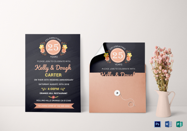 chalkboard-anniversary-invitation-card-template