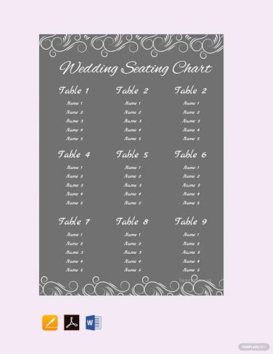 chalkboard wedding seating chart template