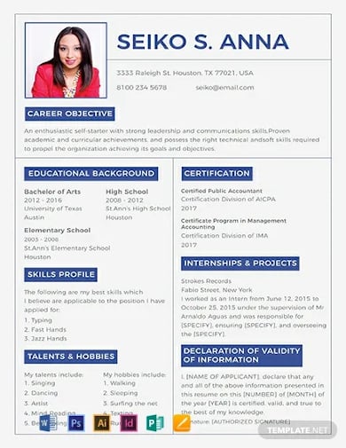 college accounting resume template