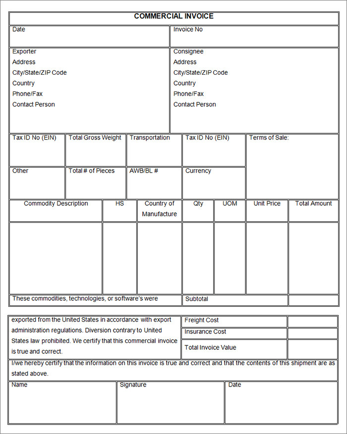 Invoice Template 36+ Free Word, Excel, PDF Documents Download! Free