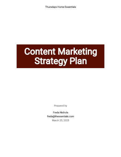 content marketing strategy plan template