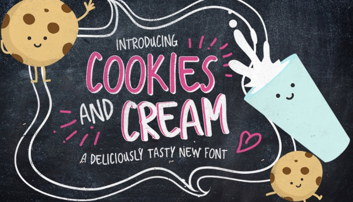 cookies and cream typeface