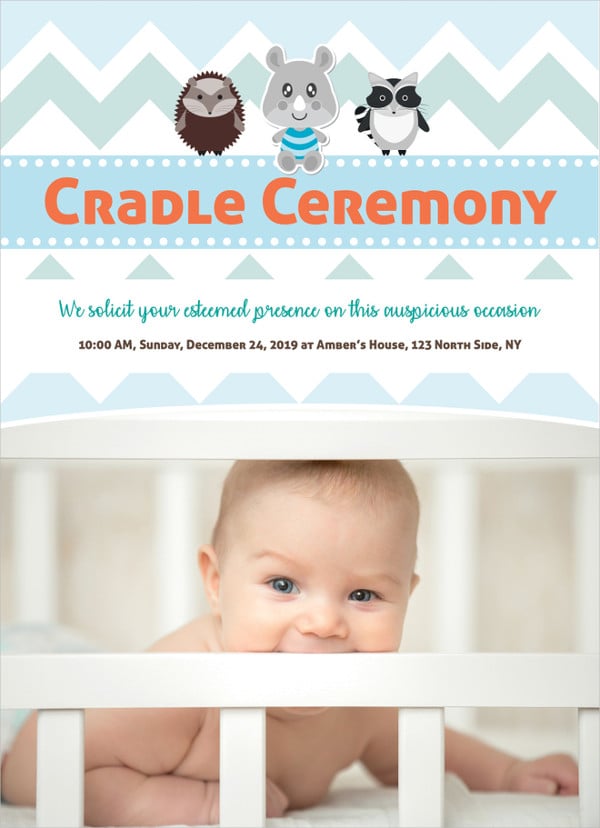 cradle ceremony invitation template