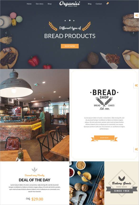 15+ Bakery site Themes & Templates