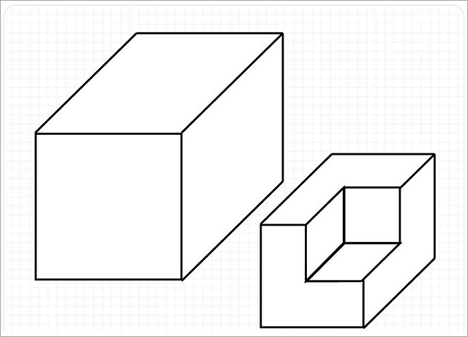 Cube Ruler - Ruler for drawing a cube (4 cm side) by Antonín Vysoký |  Download free STL model | Printables.com