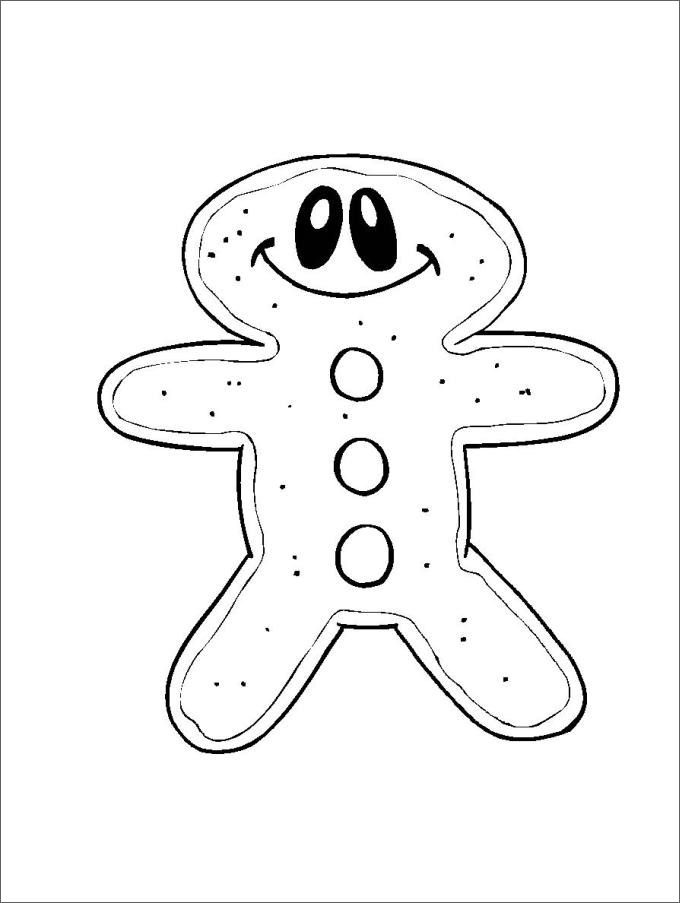 15 GingerBread Man Templates Colouring Pages