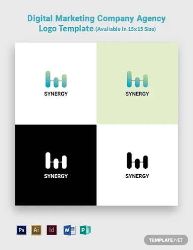 digital marketing company agency logo template