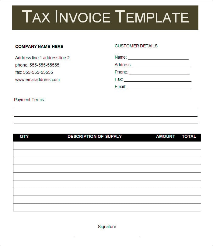 Invoice Template - 36+ Free Word, Excel, PDF Documents Download! | Free ...