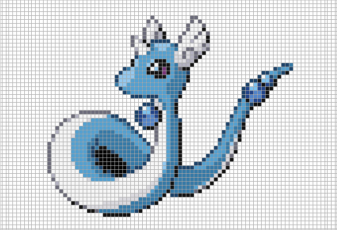 mlp pixel art grid easy