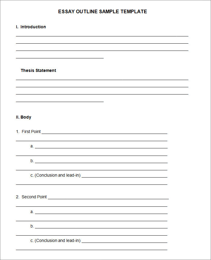 Essay Outline Template - 9+ Free Free Word, PDF Format Download! | Free & Premium Templates