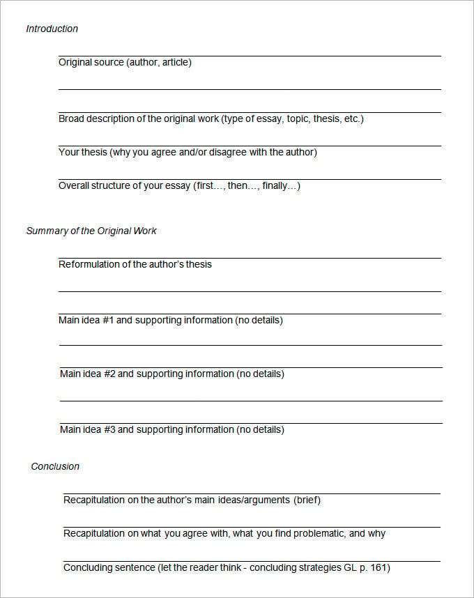 template for grade school essay writing