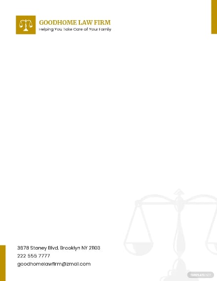 family law attorneys letterhead template