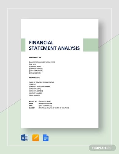 financial statement analysis template