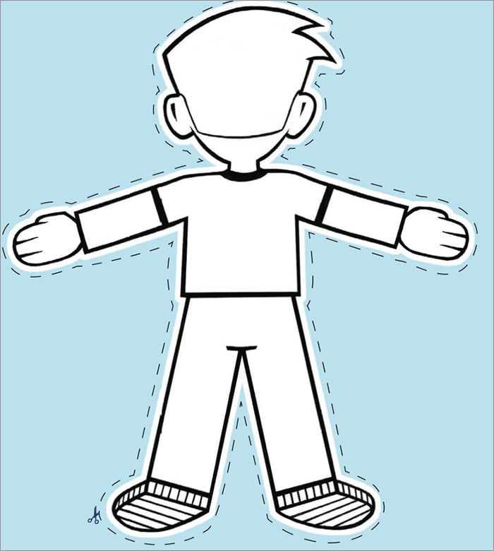 flat stanley back side template free download