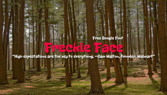 freckle face google font