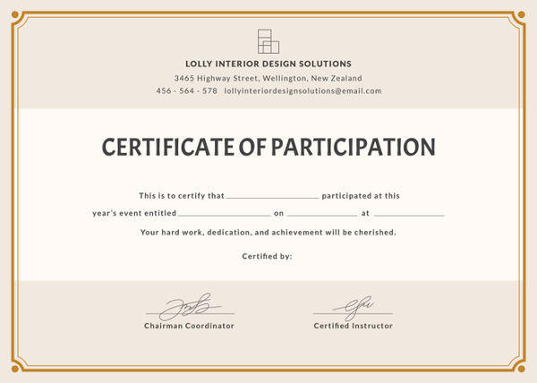 blank certificate design