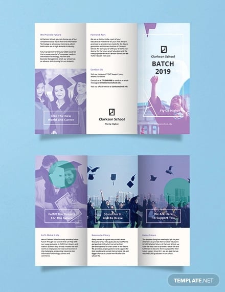 free graduation brochure template
