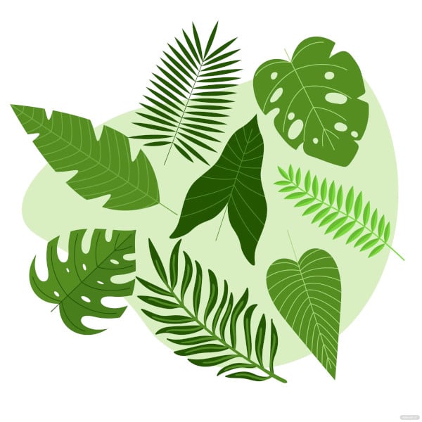 free jungle leaf coloring page template