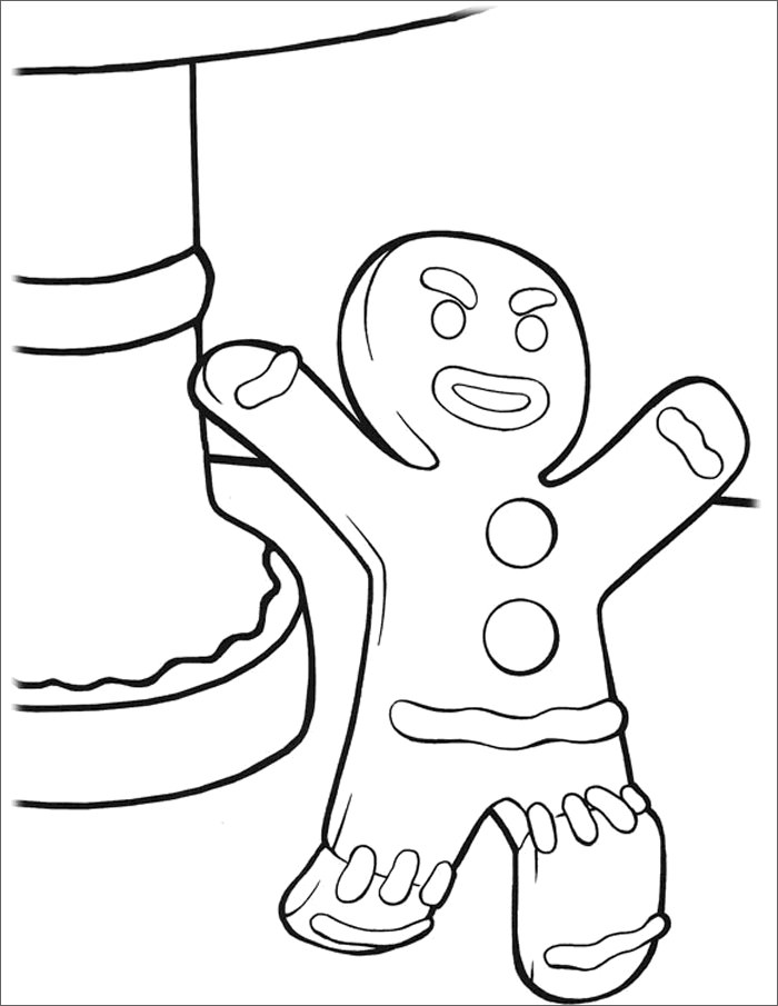 gingerbread man templates coloring page in pdf