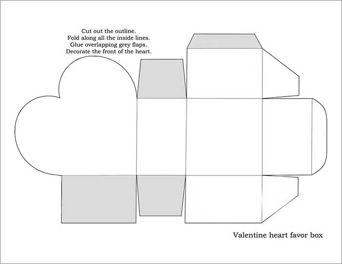 Free Printable Heart Box Template Printable Templates