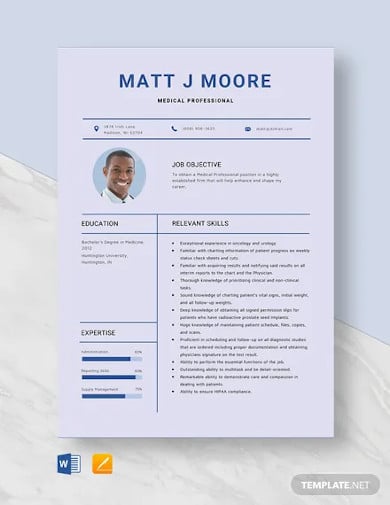 medical-professional-resume-template