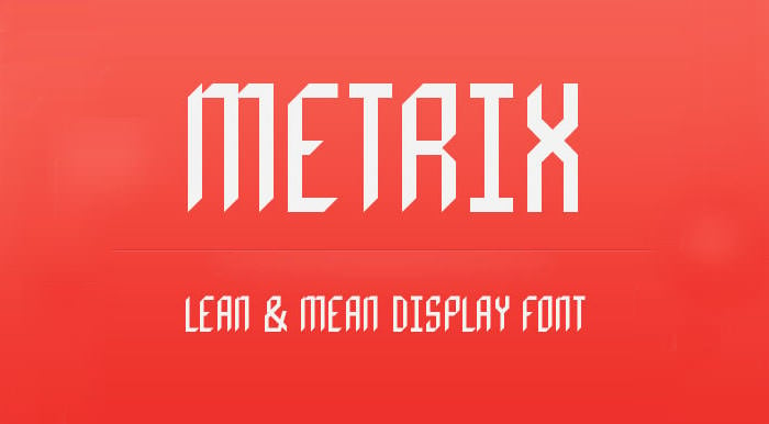 metrix display font