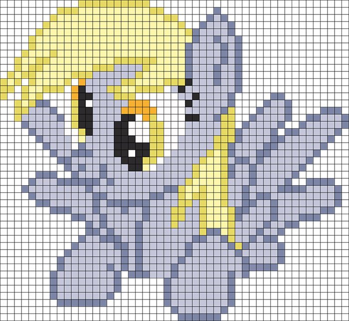 rainbow dash pixel art templates