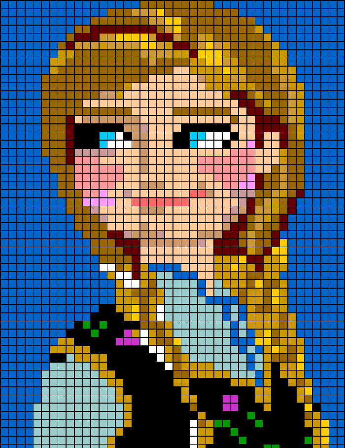 minecraft pixel art grid