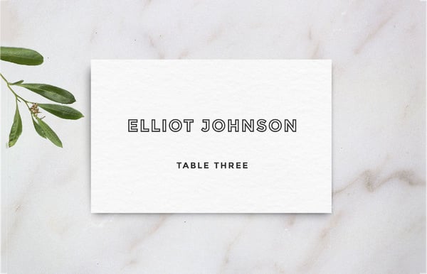 name place cards wedding template