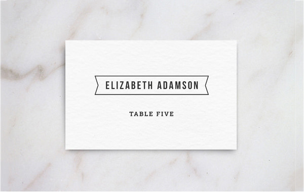 5 Printable Place Card Templates Designs Free