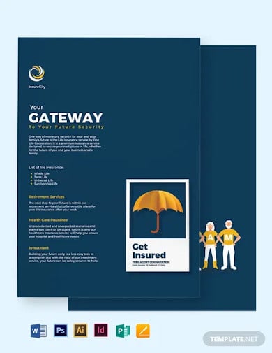 one page company profile brochure template