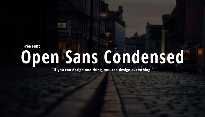 open sans condensed