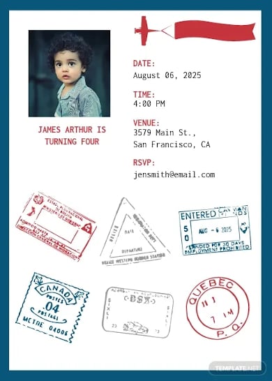 passport photo invitation template