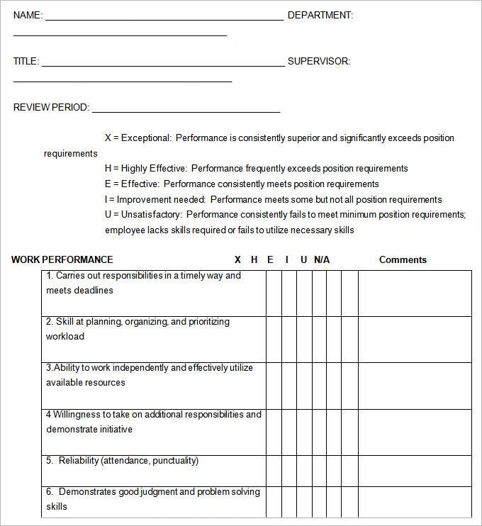 sample manager performance review