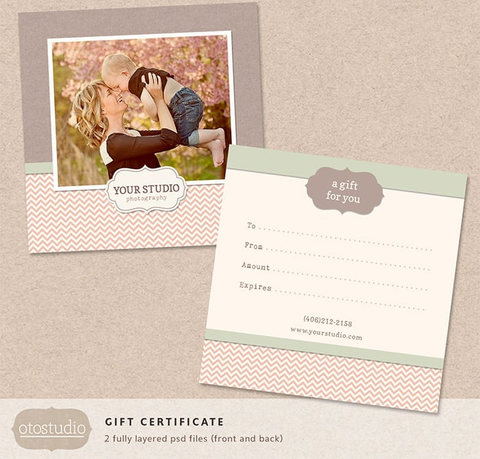 photography gift certificate template